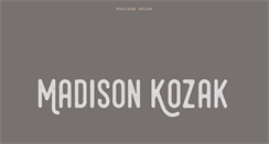 Desktop Screenshot of madisonkozak.com